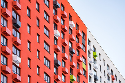 Multistorey concrete apartment