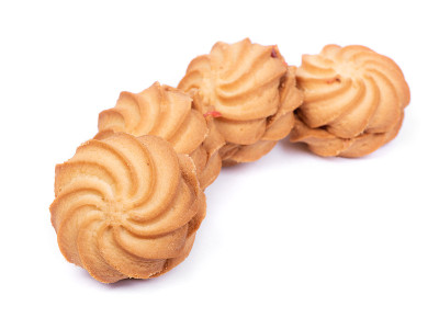 一组螺旋饼干饼干