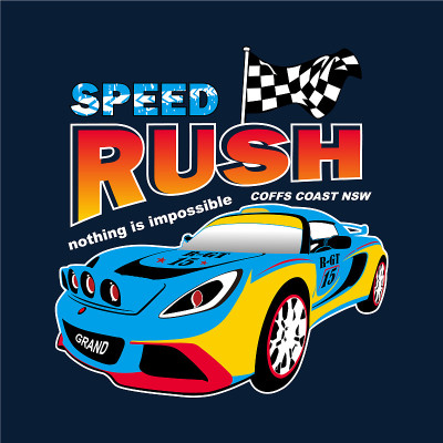 赛车速度，矢量赛车插图