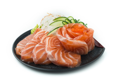 三文鱼、生鱼片、芥末、日式料理