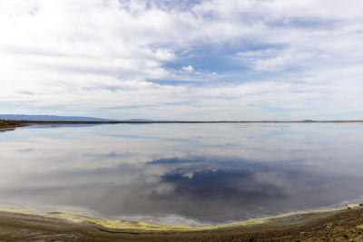 旧金山湾的Alviso Slough映像。
