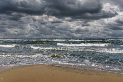 Baabe海滩，Rügen，波罗的海，梅克伦堡-前波莫恩，德国