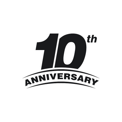 10周年庆典矢量股票插图设计模板