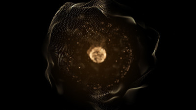 新生命的概念在宇宙中诞生，抽象艺术。