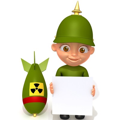 婴儿杰克士兵3d插图