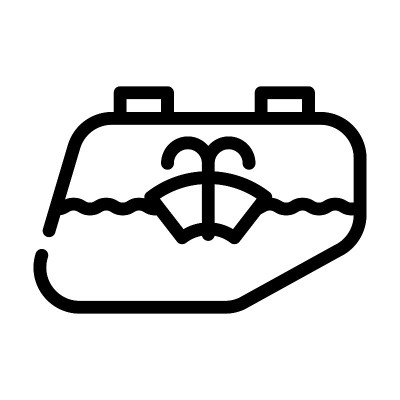 玻璃清洗车线图标矢量插图