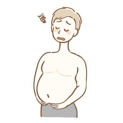 Illustration of a fat man