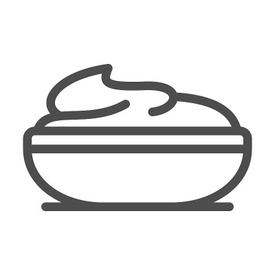 阿里格特土豆泥线条图标，法国食品概念，土豆菜矢量标志在白色的背景，土豆泥轮廓风格的移动概念和网页设计