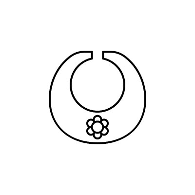 围嘴，衣服，婴儿图标。母性文化元素。瘦图标用于网站设计和开发，应用程序开发。溢价图标