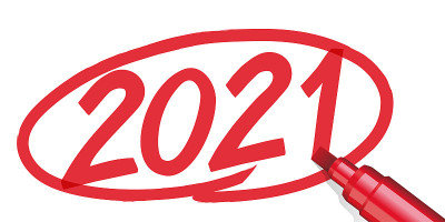 2021年被红色记号笔包围