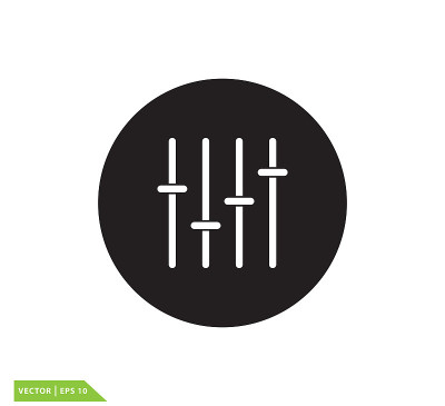 Sound equalizer icon vector logo design illustrati
