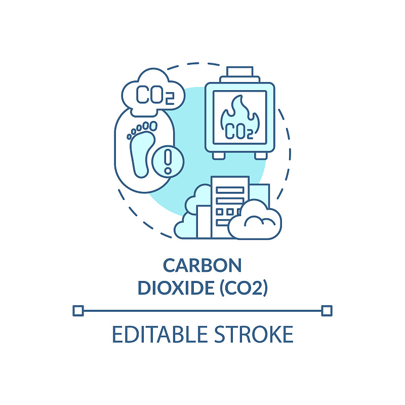 二氧化碳概念图标