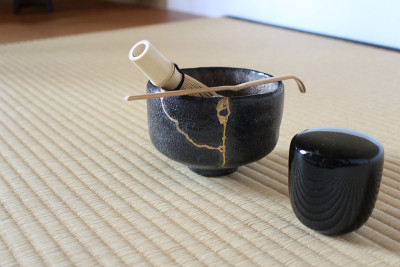 破碎陶茶杯、茶具的修理