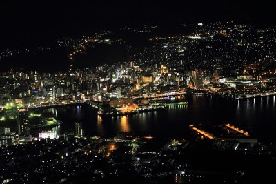 日本长崎的夜景