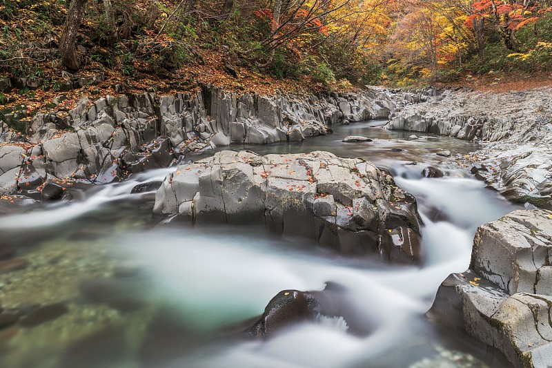 日本福岛县乌拉班台地区的秋景