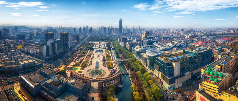 济南现代建筑航拍