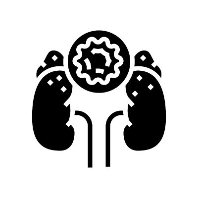 库欣皮质醇综合症字形图标矢量插图