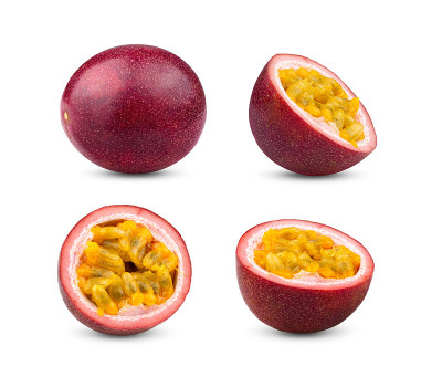 Passion fruit  on white background