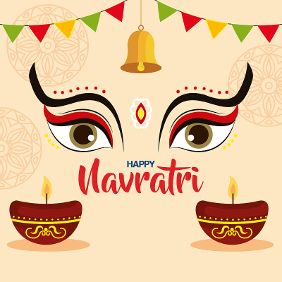 navratri庆祝活动的海报
