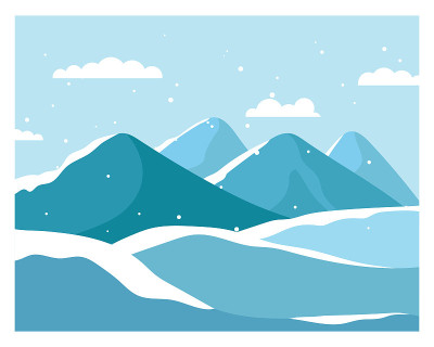 山脉上的雪