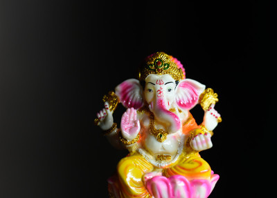 快乐的象头神节背景与象头神