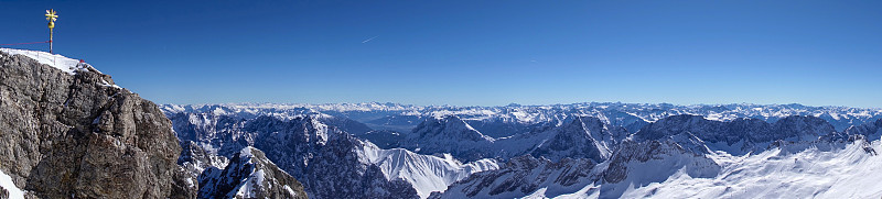 从德国巴伐利亚Zugspitze观看