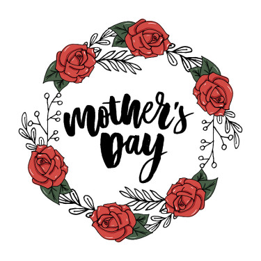 Happy Mothers Day elegant typography pink banner. 