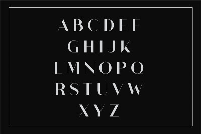 极简字体创意现代字母表