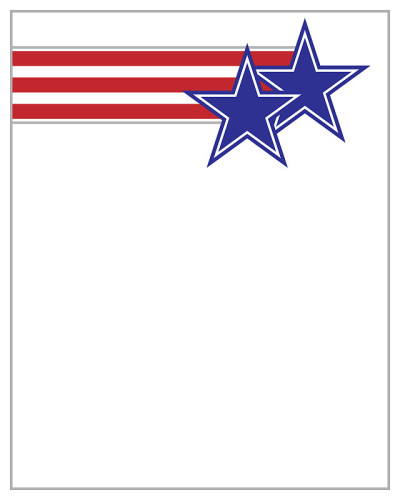 American flag symbols corner border banner