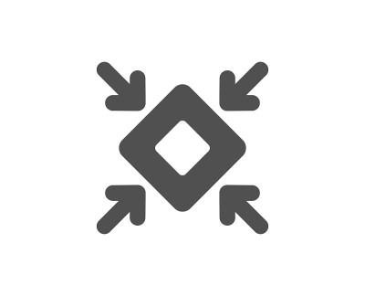 最小化箭头简单图标。小屏幕的迹象。