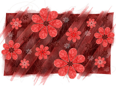 红花图案图形元素