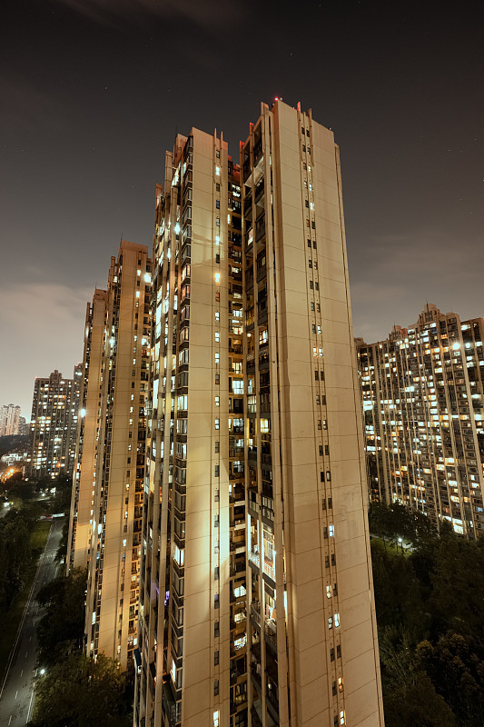 夜景城市高层