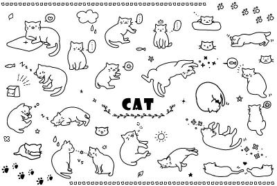 黑色猫插图