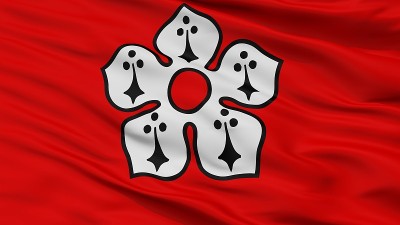 莱斯特城旗，英国，特写视图