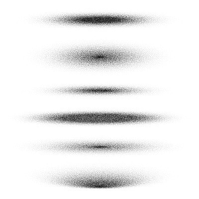 点画阴影设置，点状设计元素。衰减梯度。点画，点画，使用点画着色。像素解体，半色调效果。白噪音颗粒纹理