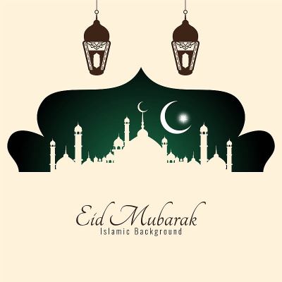 摘要Eid Mubarak现代背景设计