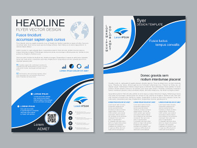 Modern professional business flyer vector template