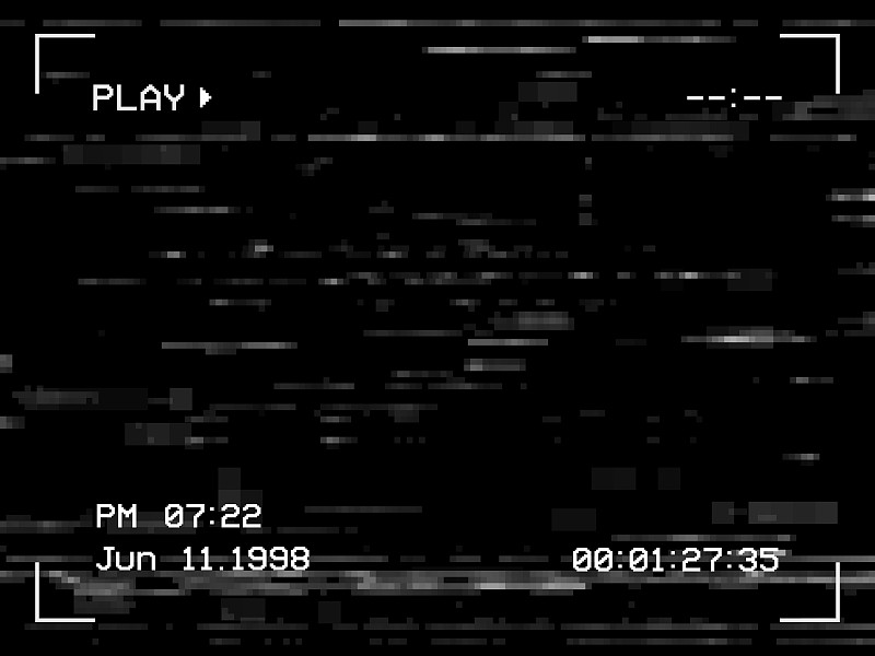播放VHS磁带噪音，故障电视屏幕背景