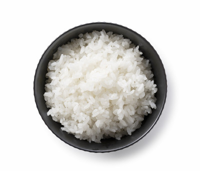 白底上的米饭
