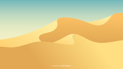 沙漠景观背景矢量设计插图