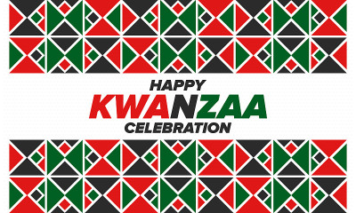 Kwanzaa Happy Celebration. African and African-Ame