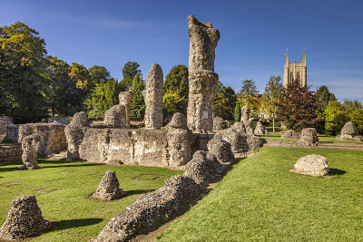 Bury St Edmunds修道院和大教堂，剑桥郡，英格兰，英国
