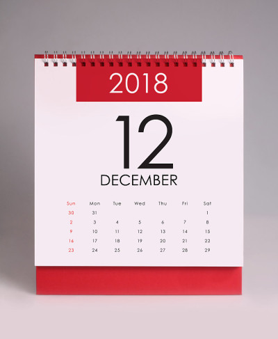简单台历2018 - 12月
