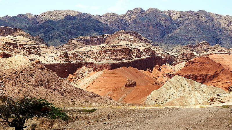 沙漠-阿根廷卡法耶特的拉斯康查斯峡谷