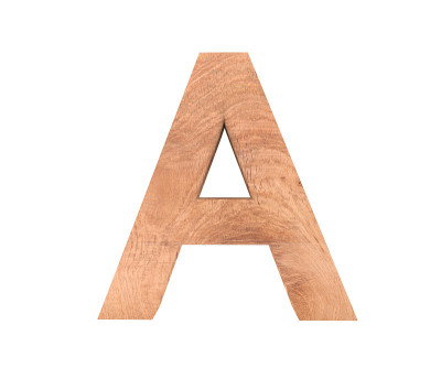 3D装饰木字母，大写字母A