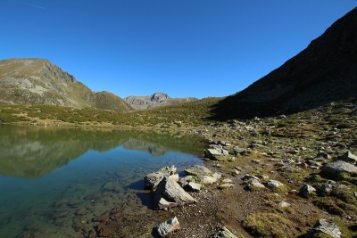 全景高山赫舍本斯湖，K?htai,奥地利蒂罗尔