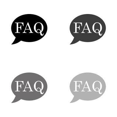 FAQ -黑色矢量图标