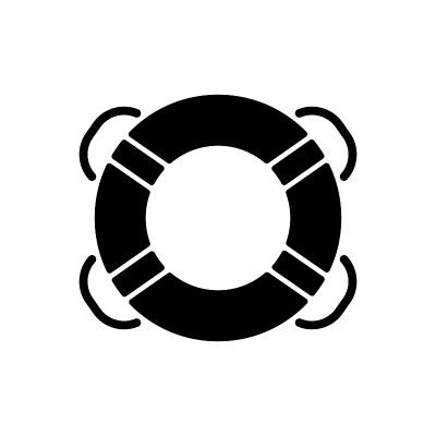 圈浮标黑色字形图标