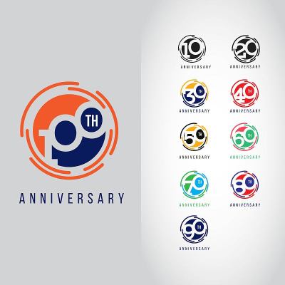 100 Year Anniversary Set 10 20 30 40 50 60 70 80 9