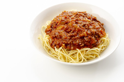 白底肉酱意大利面